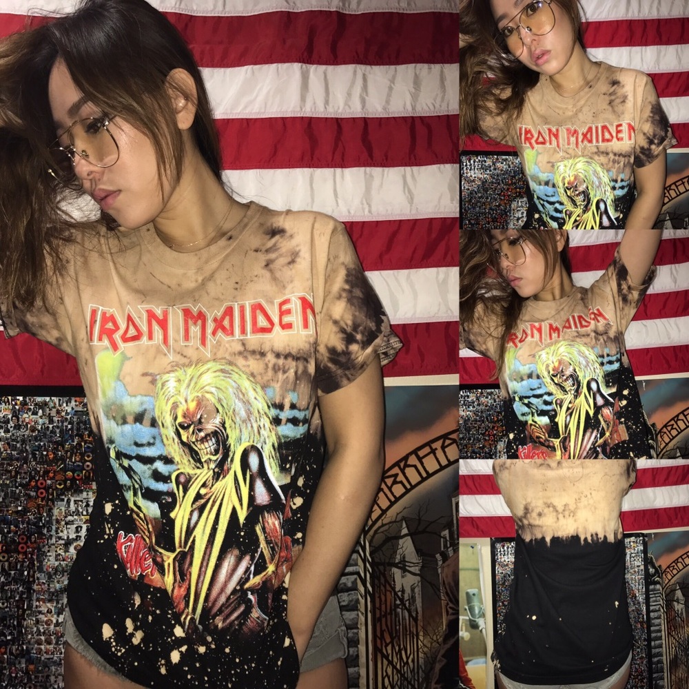 Iron Maiden killers custom rock band tee
